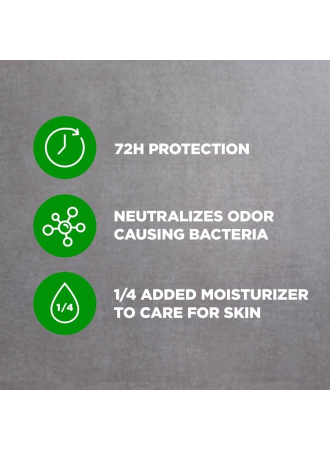 دوف مزيل عرق مضاد للتعرق للرجال انترا فرش حماية من العرق والروائح 72 ساعة مع فيتامين E ومرطب ثلاثي الفعل – 85 جم - Image 4